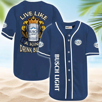 Busch Light Live Like A King Baseball Jersey - Flexiquor.com