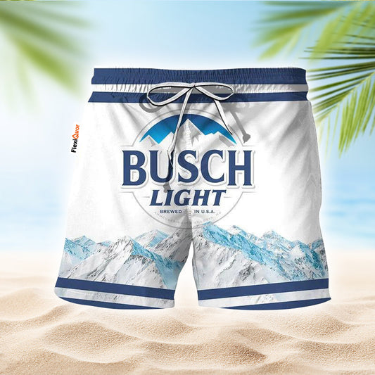 Busch Light Mountain Swim Trunks - Flexiquor.com