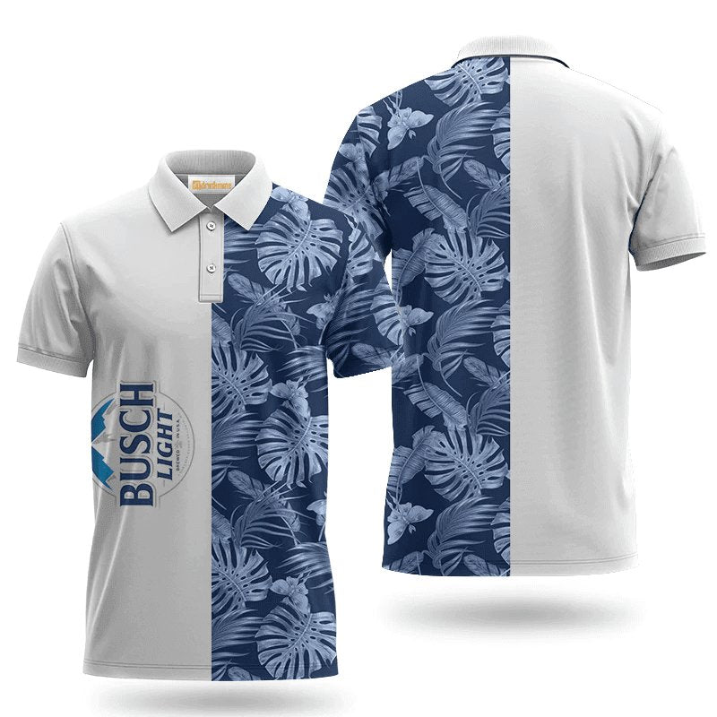 Busch Light Swiss Cheese Leaf Polo Shirt - Flexiquor.com