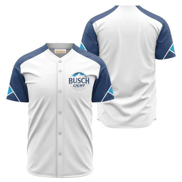 Busch Light White And Blue Jersey Shirt - Flexiquor.com