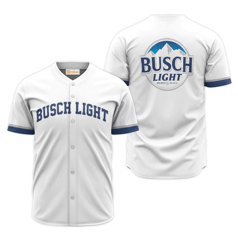 Busch Light White Jersey Shirt - Flexiquor.com