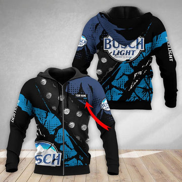 Personalized Halftone Busch Light Hoodie & Zip Hoodie - Flexiquor.com