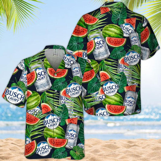Busch Light Watermelon Hawaiian Shirt