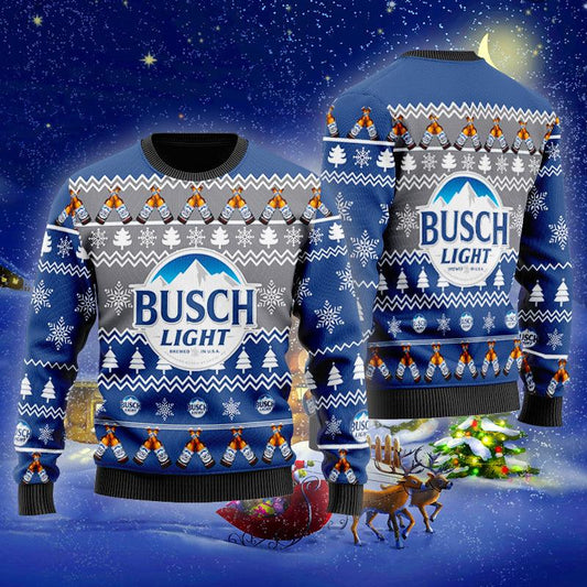 Christmas Cheers With Busch Light Beer Ugly Sweater