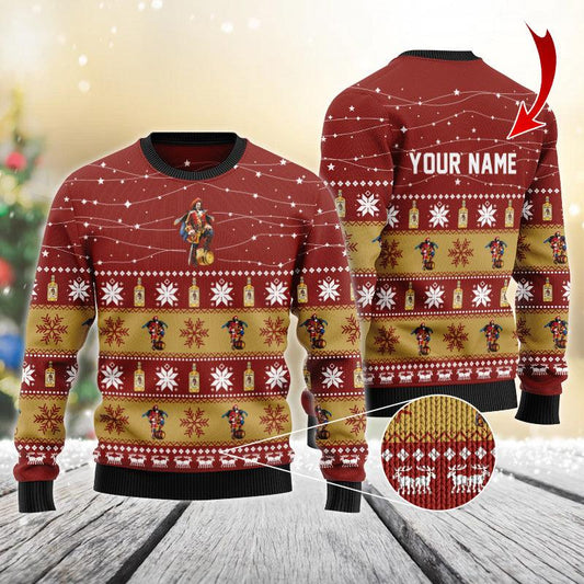 Personalized Christmas Twinkle Lights Captain Morgan Christmas Sweater