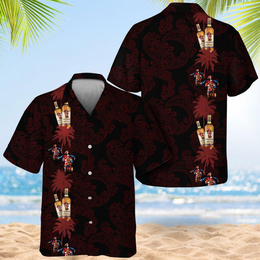 Captain Morgan Stripe Hawaiian Shirt