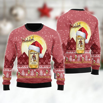 Santa Claus Sleigh Captain Morgan Ugly Sweater