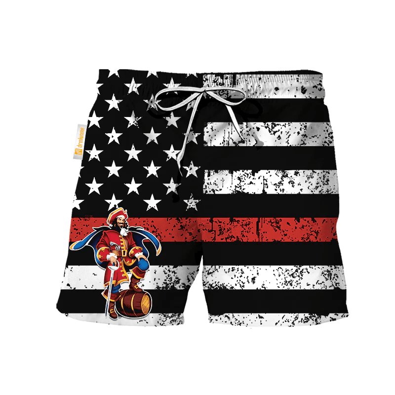 Captain Morgan USA Flag Swim Trunks - Flexiquor.com