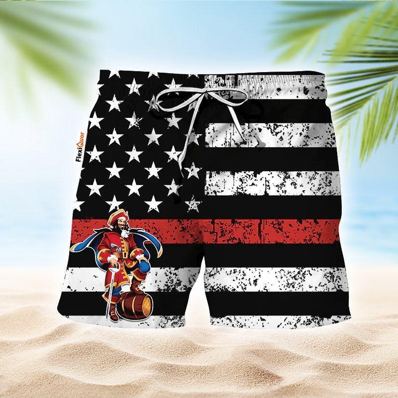 Captain Morgan USA Flag Swim Trunks - Flexiquor.com