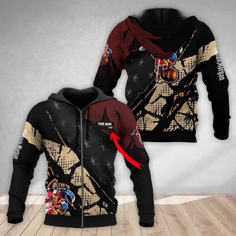 Personalized Halftone Captain Morgan Hoodie & Zip Hoodie