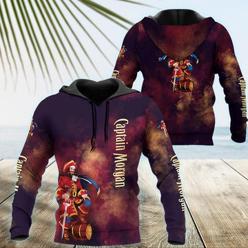 Captain Morgan Colorful Smoke Hoodie & Zip Hoodie