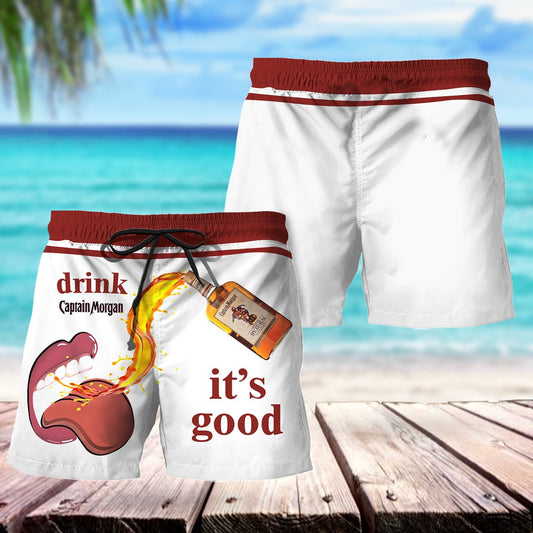 Let's Drink Captain Morgan Swim Trunks - Flexiquor.com