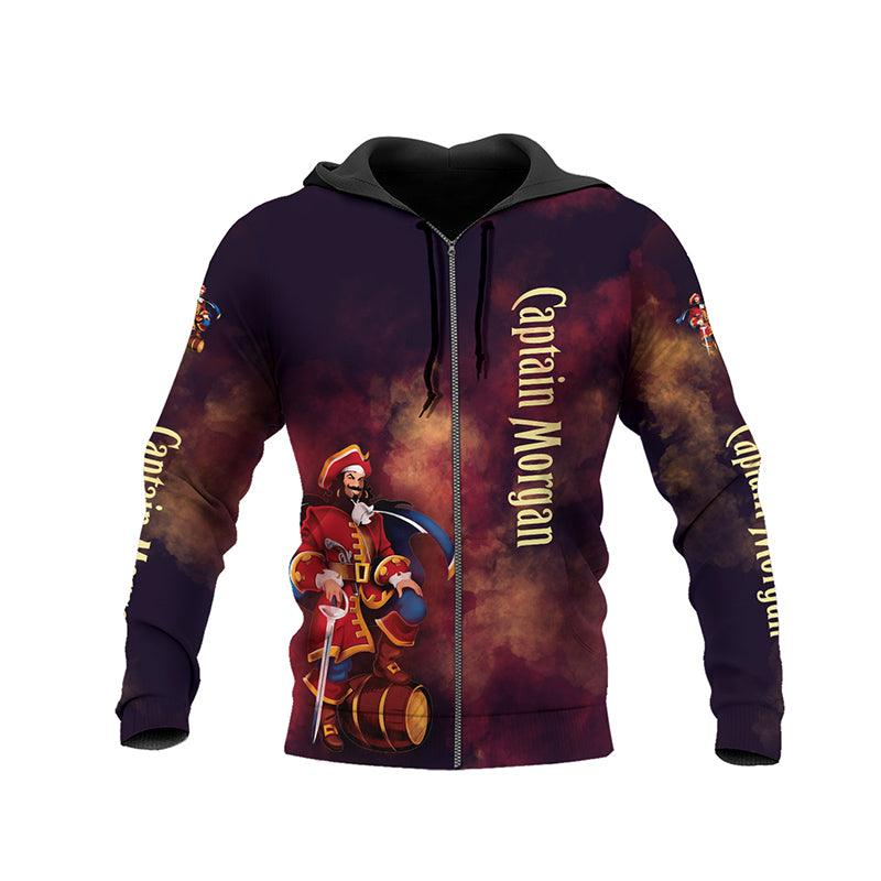 Captain Morgan Colorful Smoke Hoodie & Zip Hoodie