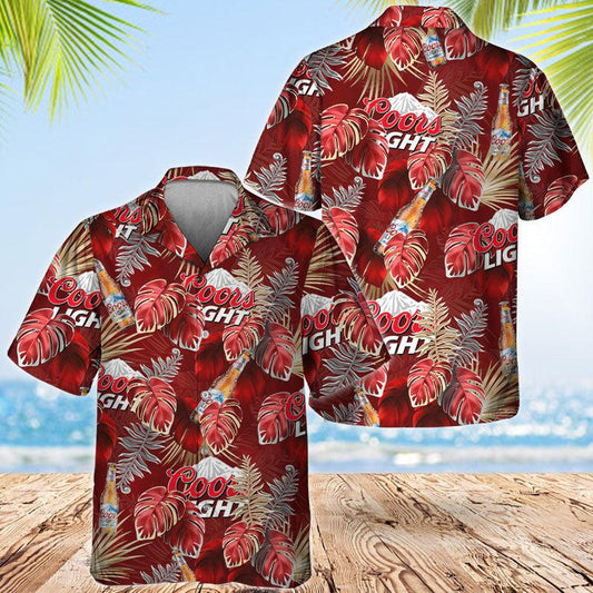 Coors Light Tropic Natural Hawaiian Shirt