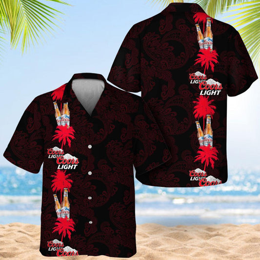 Coors Light Stripe Hawaiian Shirt