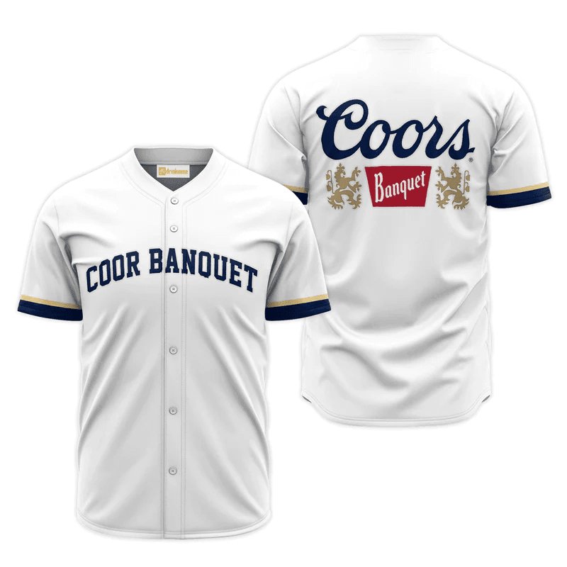 Coors Banquet White Jersey Shirt - Flexiquor.com