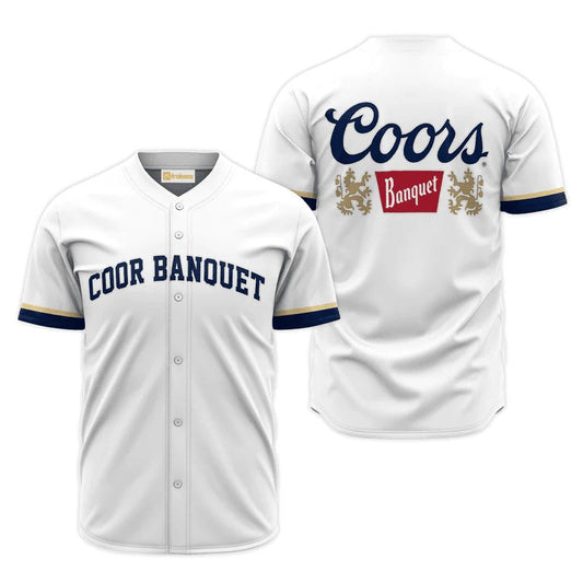 Coors Banquet White Jersey Shirt - Flexiquor.com