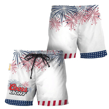 Coors Light American Independence Day Swim Trunks - Flexiquor.com