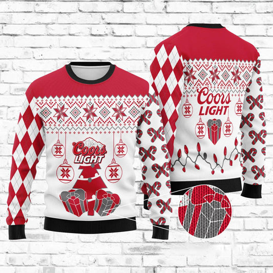 Coors Light Christmas Gift Ugly Sweater