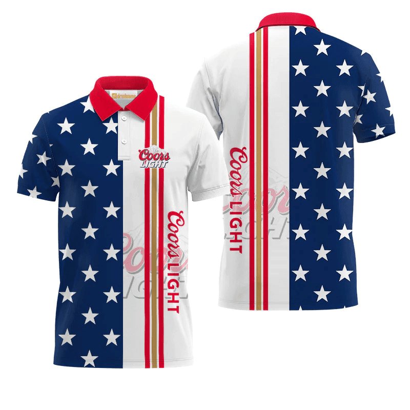 Coors Light Fourth Of July Polo Shirt - Flexiquor.com