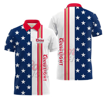 Coors Light Fourth Of July Polo Shirt - Flexiquor.com