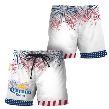 Corona Extra American Independence Day Swim Trunks - Flexiquor.com