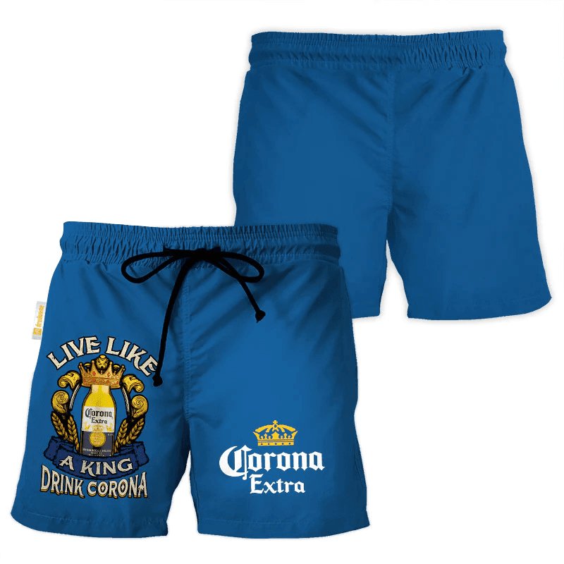 Corona Extra Blue Basic Swim Trunks - Flexiquor.com