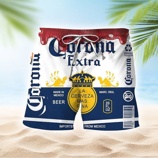 Corona Extra Special Style Swim Trunks - Flexiquor.com
