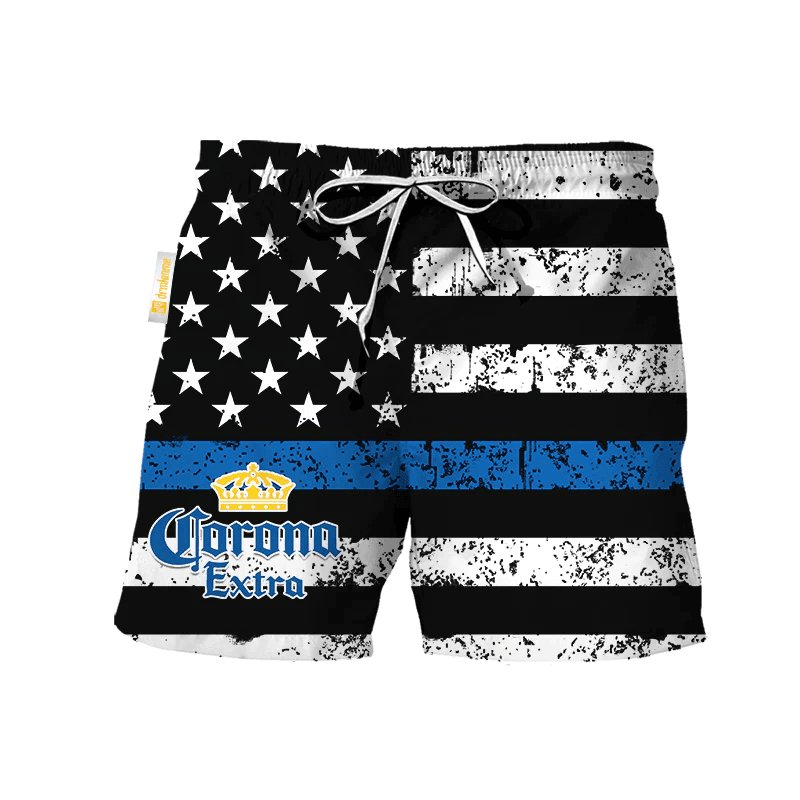 Corona Extra USA Flag Swim Trunks - Flexiquor.com