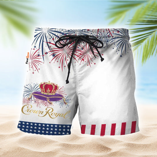 Crown Royal American Independence Day Swim Trunks - Flexiquor.com