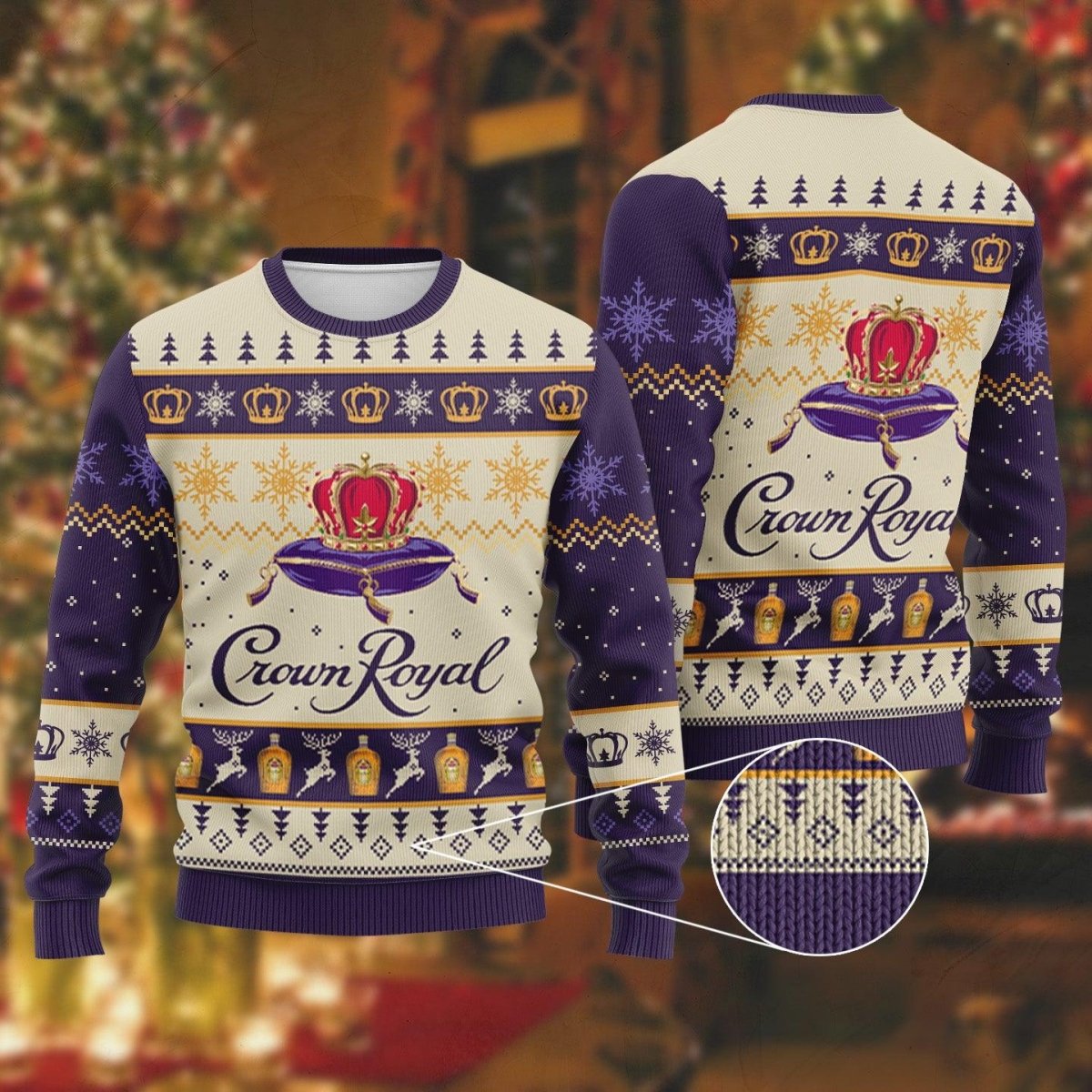 Crown Royal Christmas Ugly Sweater - Flexiquor.com