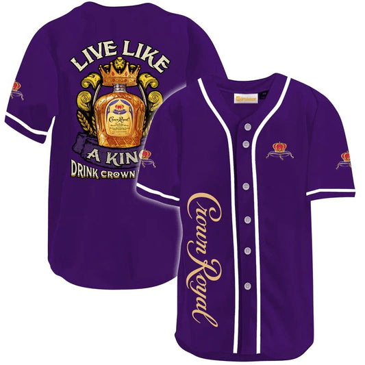 Crown Royal Live Like A King Baseball Jersey - Flexiquor.com