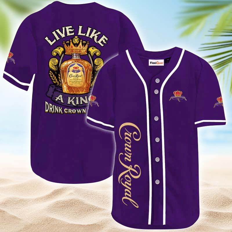 Crown Royal Live Like A King Baseball Jersey - Flexiquor.com