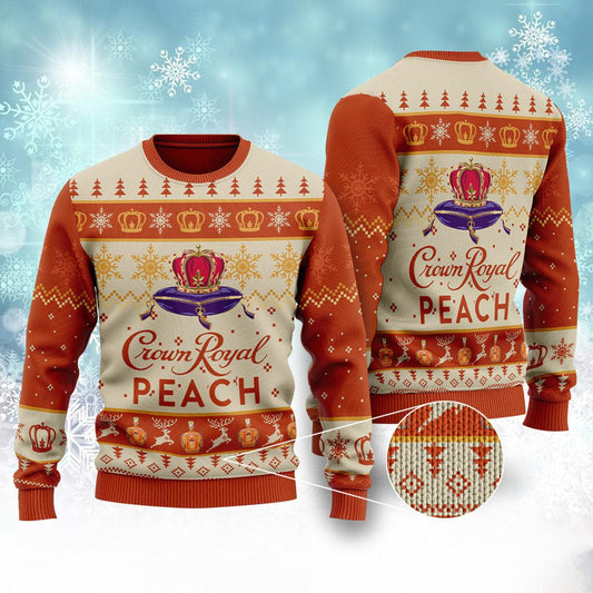 Crown Royal Peach Ugly Sweater