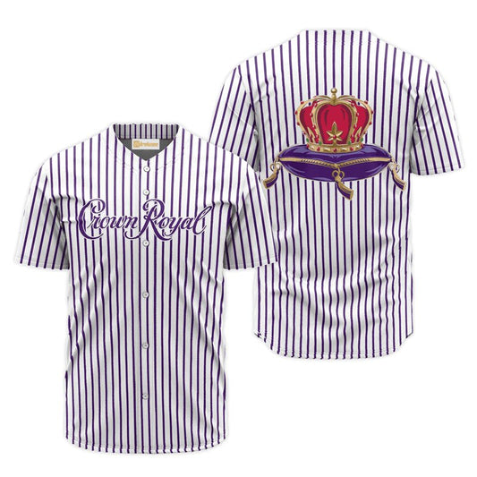 Crown Royal Purple And White Striped Jersey Shirt - Flexiquor.com