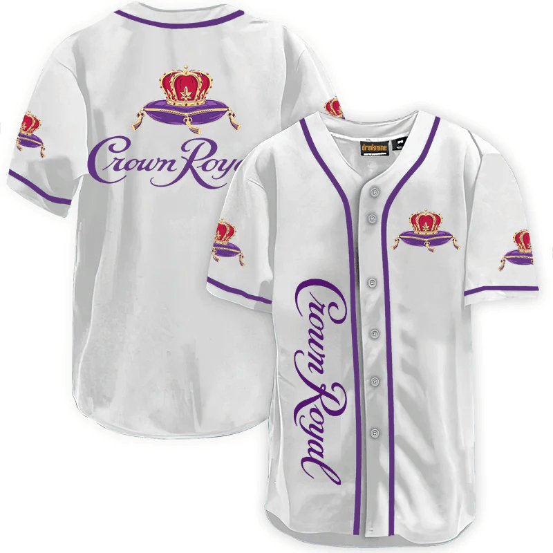 Crown Royal White Baseball Jersey - Flexiquor.com