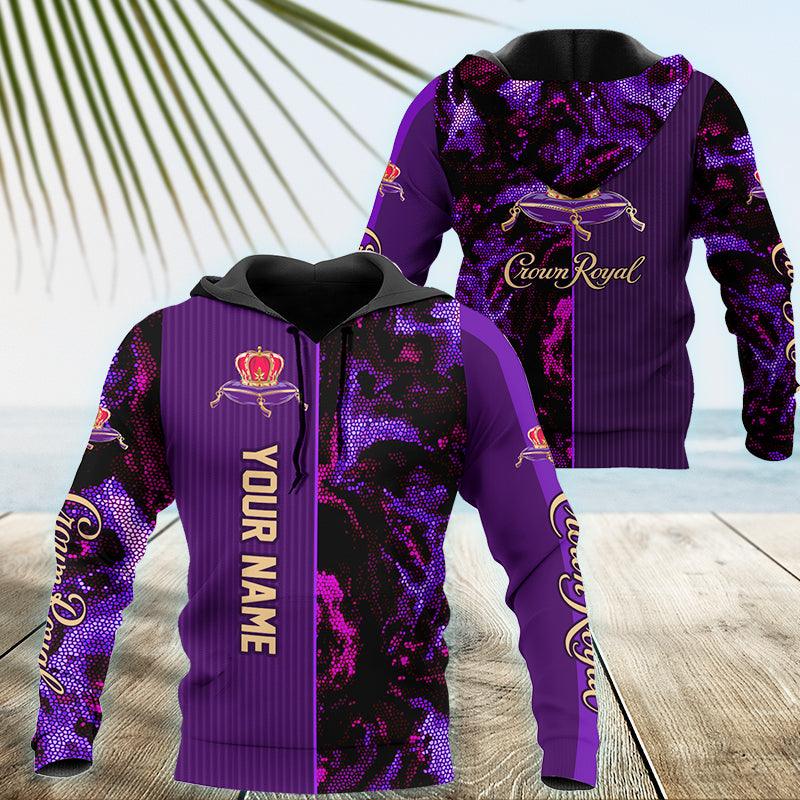 Personalized Crown Royal Galaxy Mosaic Hoodie & Zip Hoodie