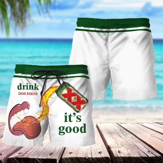 Let's Drink Dos Equis Swim Trunks - Flexiquor.com