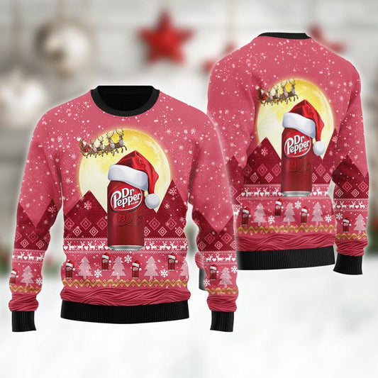 Santa Claus Sleigh Dr Pepper Ugly Sweater