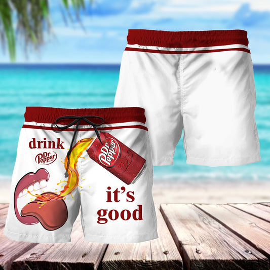 Let's Drink Dr Pepper Swim Trunks - Flexiquor.com