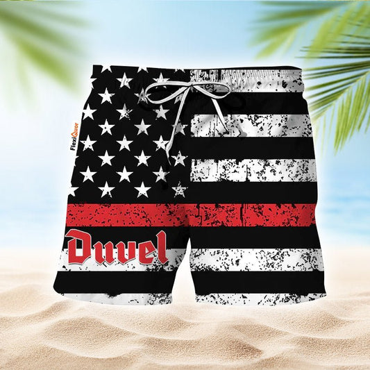 Duvel USA Flag Swim Trunks - Flexiquor.com