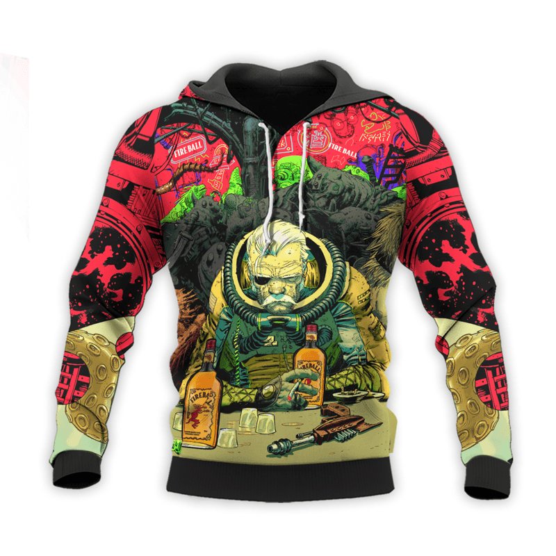 The Old Man Of Fear Agent Drink Fireball Hoodie & Zip Hoodie - Flexiquor.com