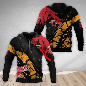 Personalized Halftone Fireball Whisky Hoodie & Zip Hoodie