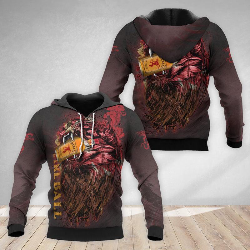 The Roaring Lion Fireball Hoodie & Zip Hoodie - Flexiquor.com