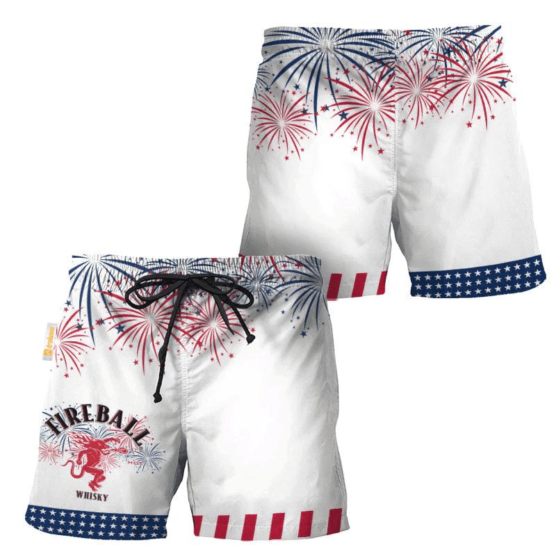 Fireball American Independence Day Swim Trunks - Flexiquor.com