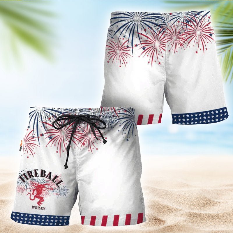 Fireball American Independence Day Swim Trunks - Flexiquor.com