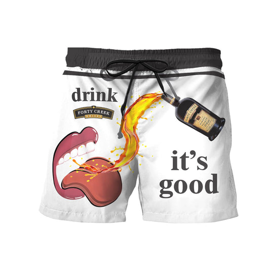 Let's Drink Forty Creek Swim Trunks - Flexiquor.com