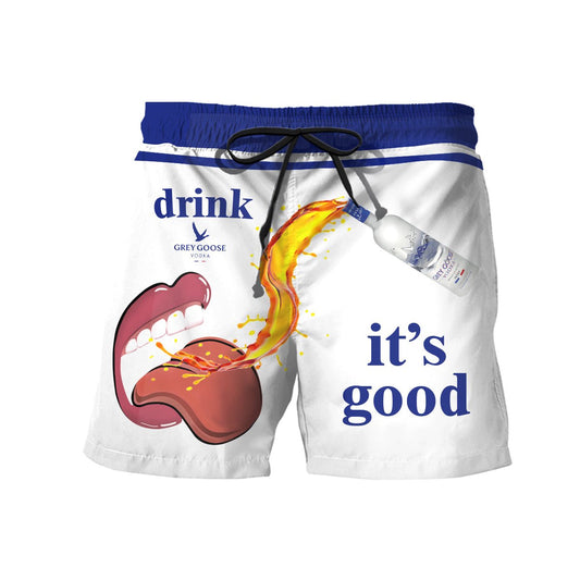 Let's Drink Grey Goose Swim Trunks - Flexiquor.com