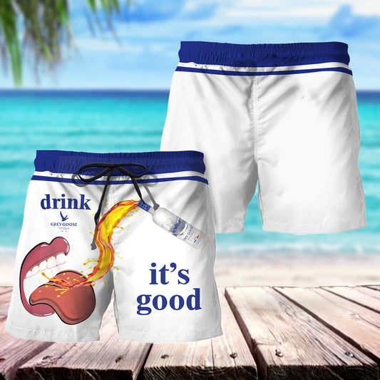 Let's Drink Grey Goose Swim Trunks - Flexiquor.com