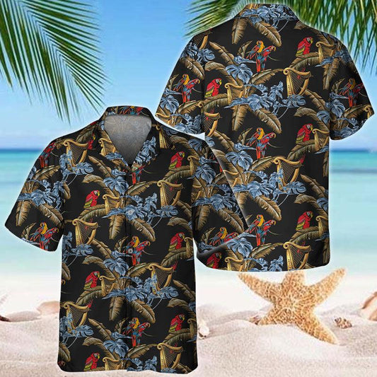 Guinness Parrot Hawaiian Shirt